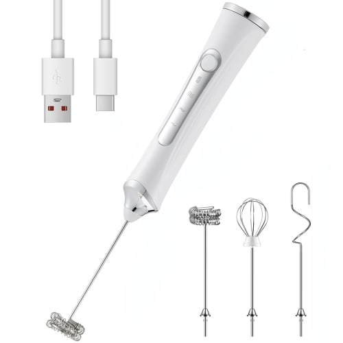 YooiDO Electric Milk Frother, Rechargeable Milk Frother, Cappuccino Mixer, USB Rechargeable, 3 Adjustable Settings, Compact, Ultra-Lightweight, Quiet,
YooiDO Electric Milk Frother, Rechargeable Milk Frother, Cappuccino Mixer, USB Rechargeable, 3 Adjustable Settings, Compact, Ultra-Lightweight, Quiet,