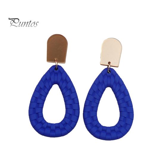 1 пара полых плетеных висячих серег в форме капли воды, серьги-гвоздики ручной работы, преувеличенные летние пляжные эффектные серьги-кольца королевский синий
1 пара полых плетеных висячих серег в форме капли воды, серьги-гвоздики ручной работы, преувеличенные летние пляжные эффектные серьги-кольца королевский синий