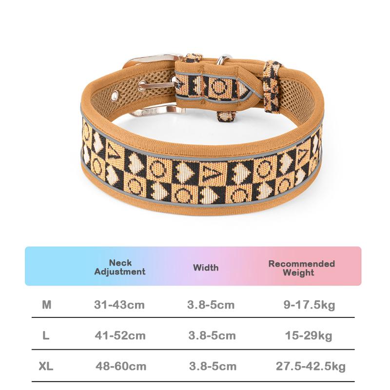 Dog Reflective Collar Outdoor Medium Large Dog Collar Retro Wind Breathable Pet Needle Buckle Widen And Protect The Neck Collar M
Dog Reflective Collar Outdoor Medium Large Dog Collar Retro Wind Breathable Pet Needle Buckle Widen And Protect The Neck Collar M