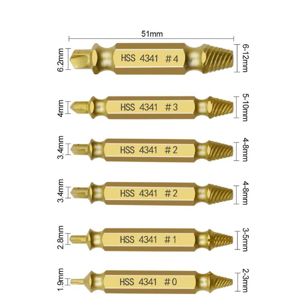 6 PCS HSS Damaged Screw Extractor Drill Stripped Screw Extractor Remover Set Double Ended Broken Screw Bolt Demolition Tools
6 PCS HSS Damaged Screw Extractor Drill Stripped Screw Extractor Remover Set Double Ended Broken Screw Bolt Demolition Tools
