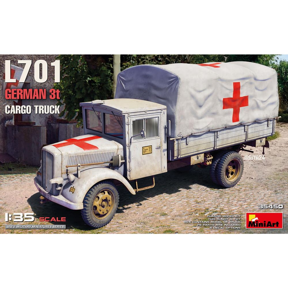 Miniart WWII German Army Cargo Truck L701 Plastic Model MA35450 1/35 3-ton сірий колір
Miniart WWII German Army Cargo Truck L701 Plastic Model MA35450 1/35 3-ton сірий колір