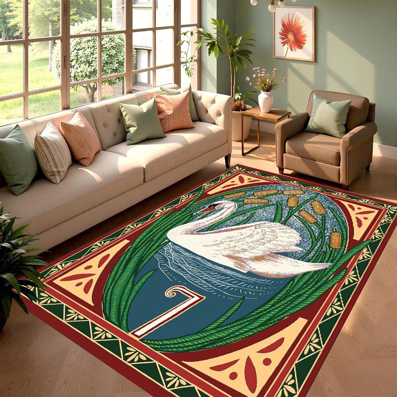 Vintage Swan Area Rug Art Nouveau Style Print NonSlip Floor Mat for Living Room Bedroom Cottage Farmhouse Home Decor 40X60CM
Vintage Swan Area Rug Art Nouveau Style Print NonSlip Floor Mat for Living Room Bedroom Cottage Farmhouse Home Decor 40X60CM