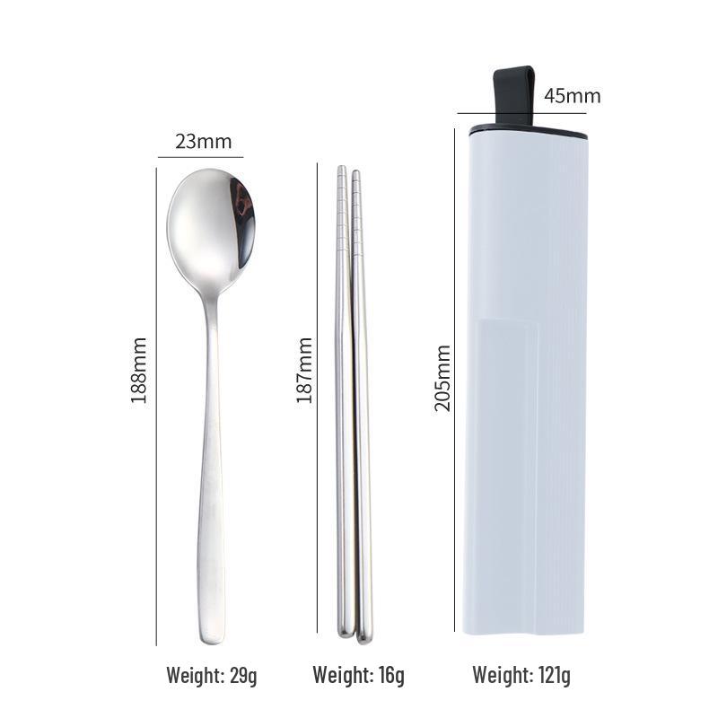 304 Stainless Steel Portable Multi-functional Cutlery Set: Chopsticks, Spoon, Fork & Phone Holder
304 Stainless Steel Portable Multi-functional Cutlery Set: Chopsticks, Spoon, Fork & Phone Holder