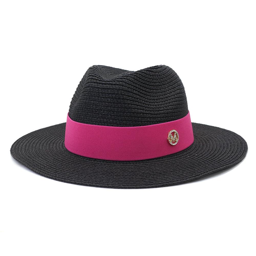 2021 New Luxury Straw Beach Hat For Women Summer Panama Cap Fashion M Letter Ribbon Sun Protection Visor Hats 56-58CM чорний
2021 New Luxury Straw Beach Hat For Women Summer Panama Cap Fashion M Letter Ribbon Sun Protection Visor Hats 56-58CM чорний