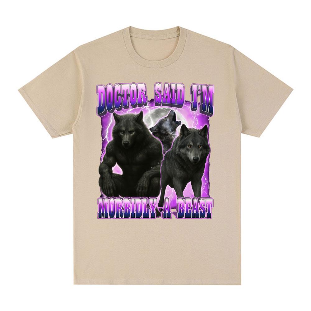 Doctor Said Im Morbidly A Beast Funny Wolf Meme Graphic Tshirt Women Clothing Fashion Harajuku Tshirts Cotton Casual T Shirts 2XL
Doctor Said Im Morbidly A Beast Funny Wolf Meme Graphic Tshirt Women Clothing Fashion Harajuku Tshirts Cotton Casual T Shirts 2XL