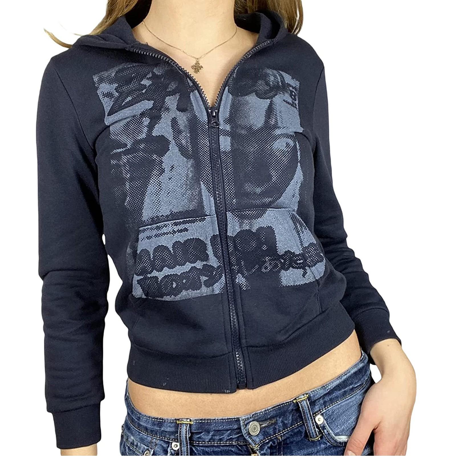 Женская уличная мода, свободная куртка с капюшоном и принтом, кардиган, топы на молнии L
Женская уличная мода, свободная куртка с капюшоном и принтом, кардиган, топы на молнии L