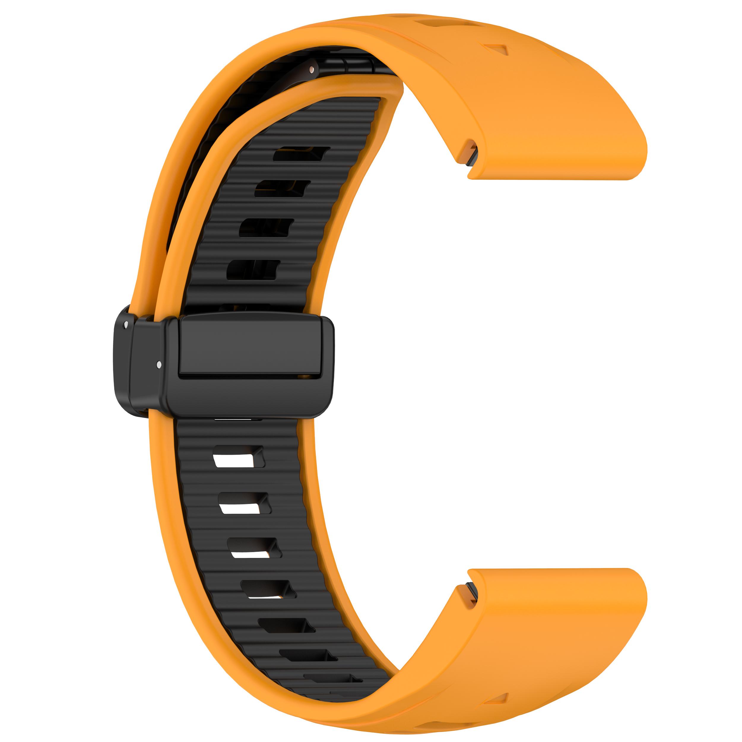 20mm Watch Band For Garmin Fenix 8 43mm/Descent MK3i/Fenix 7S Breathable Silicone Strap with Magnetic Folding Clasp Black+Orange
20mm Watch Band For Garmin Fenix 8 43mm/Descent MK3i/Fenix 7S Breathable Silicone Strap with Magnetic Folding Clasp Black+Orange