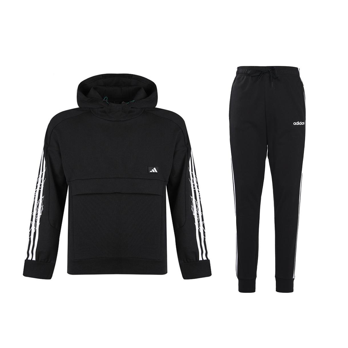 Adidas Striped Hooded Long Sleeve Casual Knit Sweatshirt And Pants Set Men Sweatshirt And Pants Set Black GM4433+DU0468 S
Adidas Striped Hooded Long Sleeve Casual Knit Sweatshirt And Pants Set Men Sweatshirt And Pants Set Black GM4433+DU0468 S