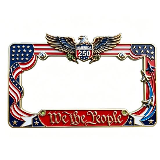 250th Anniversary Commemorative License Plate Frame, 1776-2026 Patriotic American Car Plate Frame, Universal 1pc
250th Anniversary Commemorative License Plate Frame, 1776-2026 Patriotic American Car Plate Frame, Universal 1pc