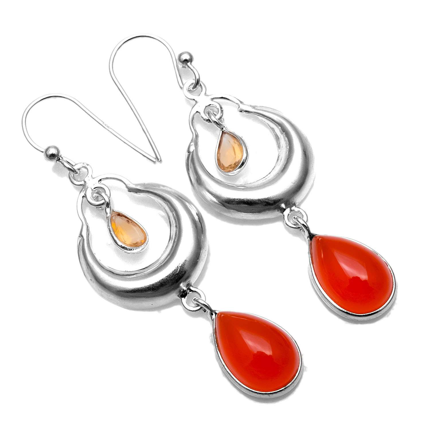 Carnelian Gemstone Earrings Solid 925 Sterling Silver Handmade Earrings Jewelry Gift For Women And Girls E-1515
Carnelian Gemstone Earrings Solid 925 Sterling Silver Handmade Earrings Jewelry Gift For Women And Girls E-1515