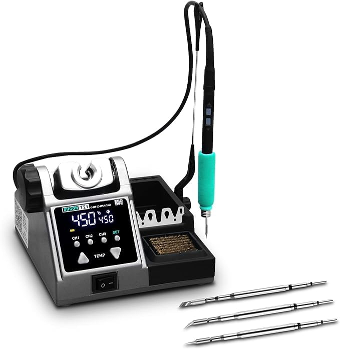 SUGON T21 120W Soldering 3 Seconds Quick Heating Soldering 3 Temperature Memory Temperature Adjustment Automatic Sleep Quick Soldering Iron Tip
SUGON T21 120W Soldering 3 Seconds Quick Heating Soldering 3 Temperature Memory Temperature Adjustment Automatic Sleep Quick Soldering Iron Tip