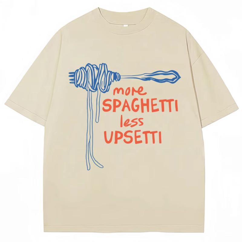 More Spaghetti Less Upsetti Funny Food T Shirt Unisex Women Fashion Aesthetic Tshirt Oversized Cotton Casual ONeck Tshirts Gifts 2XL
More Spaghetti Less Upsetti Funny Food T Shirt Unisex Women Fashion Aesthetic Tshirt Oversized Cotton Casual ONeck Tshirts Gifts 2XL