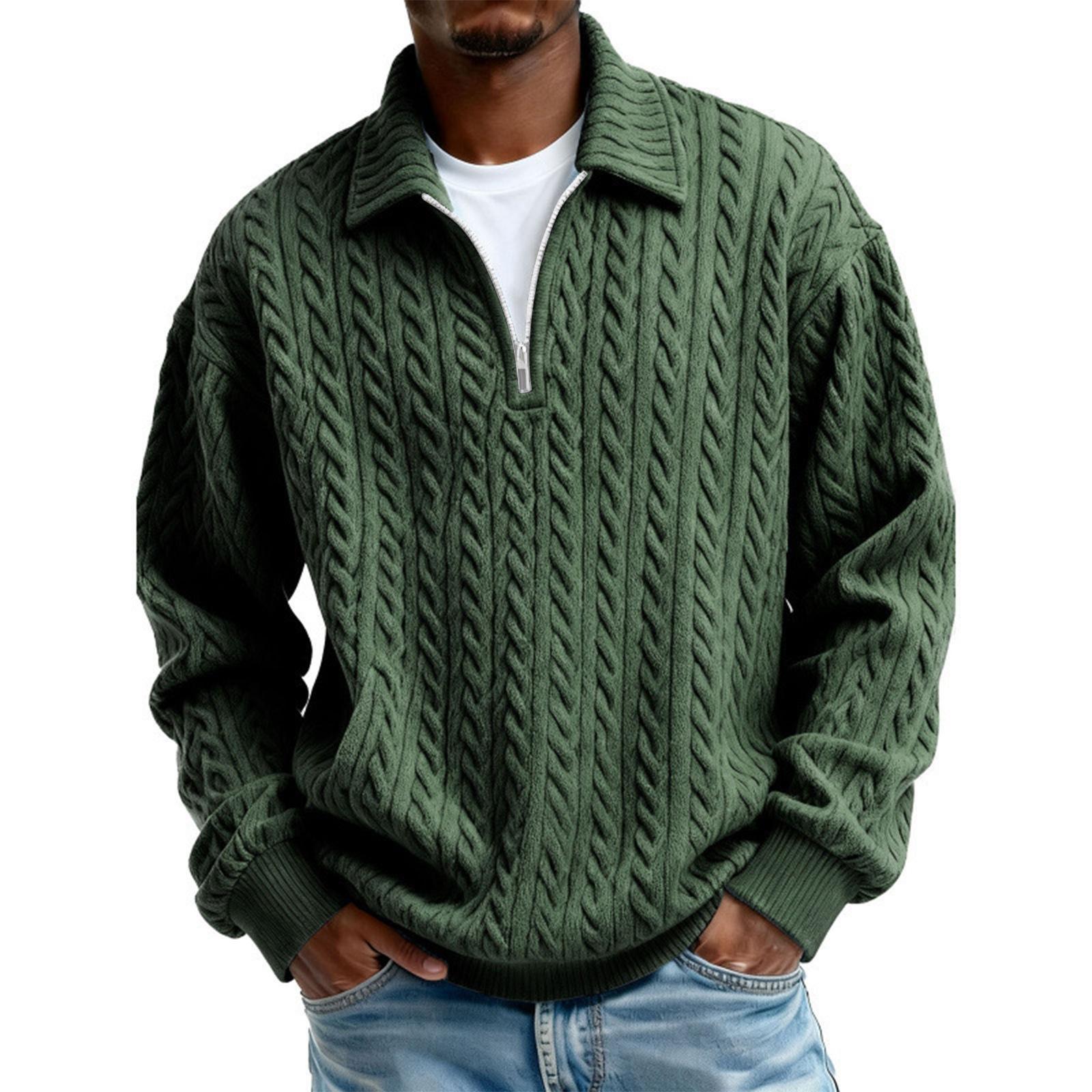 Men’s Cable Knit Pullover Sweater with Quarter Zip Front and Ribbed Collar Long Sleeve Classic Design XXXL
Men’s Cable Knit Pullover Sweater with Quarter Zip Front and Ribbed Collar Long Sleeve Classic Design XXXL