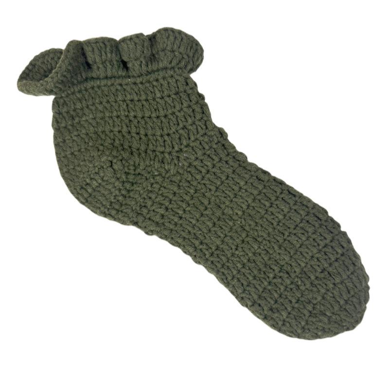 Women Knitted Socks 2025 New Solid Color Warm Autumn Winter Home Floor Socks Ruffled Edge Handcrafted Boneless Leg Warmers One Size армия зеленый
Women Knitted Socks 2025 New Solid Color Warm Autumn Winter Home Floor Socks Ruffled Edge Handcrafted Boneless Leg Warmers One Size армия зеленый