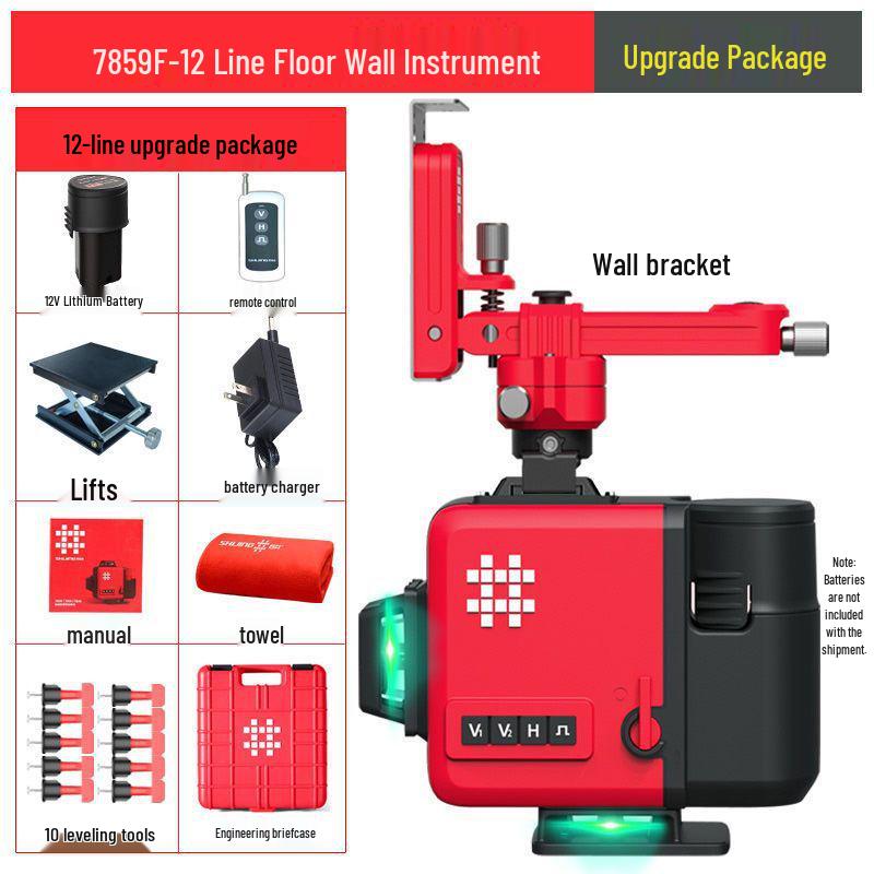 Shijing High-Precision 12-Line Green Light Laser Level 7859E/7859F for Walls and Floors
Shijing High-Precision 12-Line Green Light Laser Level 7859E/7859F for Walls and Floors