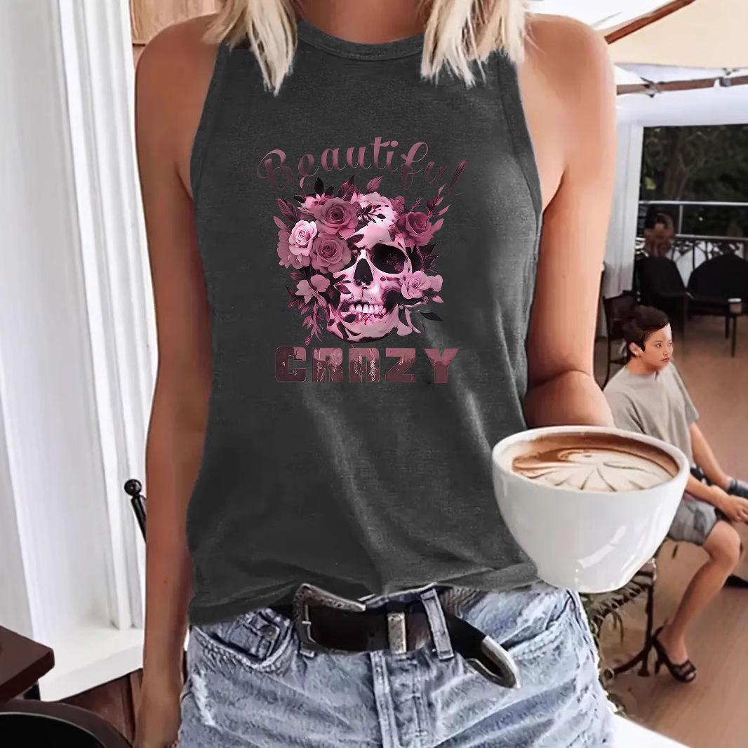 Versatile Skull & Floral Print Women s Loose-Fit Comfortable Tank Top L темно-серого
Versatile Skull & Floral Print Women s Loose-Fit Comfortable Tank Top L темно-серого