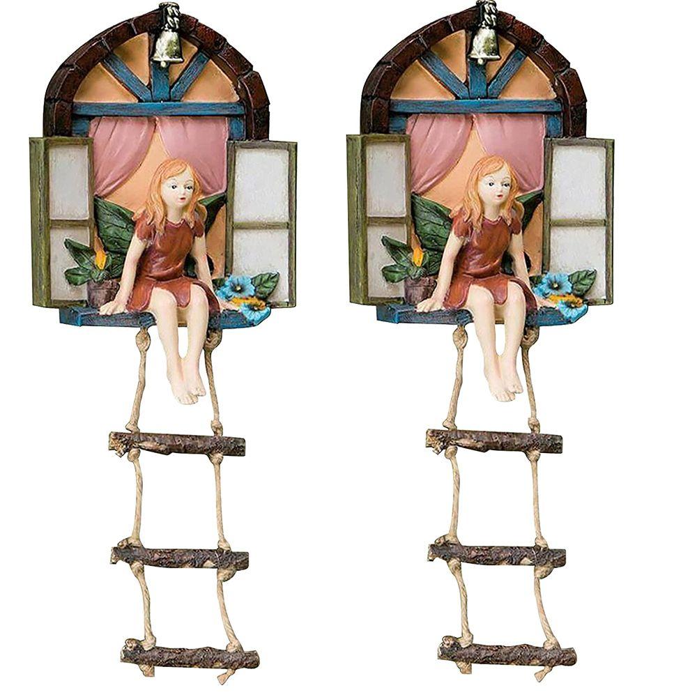 2PCS Outdoor Ladder Yard Art Sculpture Fairy House Hanging Tree Statue 
2PCS Outdoor Ladder Yard Art Sculpture Fairy House Hanging Tree Statue