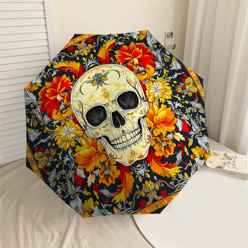 1PC Skull Flowers Umbrella-8-Rib Reinforced Portable Folding Travel Suitable for All Seasons Outdoor Daily Use Is an Ideal Choice -K0353
1PC Skull Flowers Umbrella-8-Rib Reinforced Portable Folding Travel Suitable for All Seasons Outdoor Daily Use Is an Ideal Choice -K0353