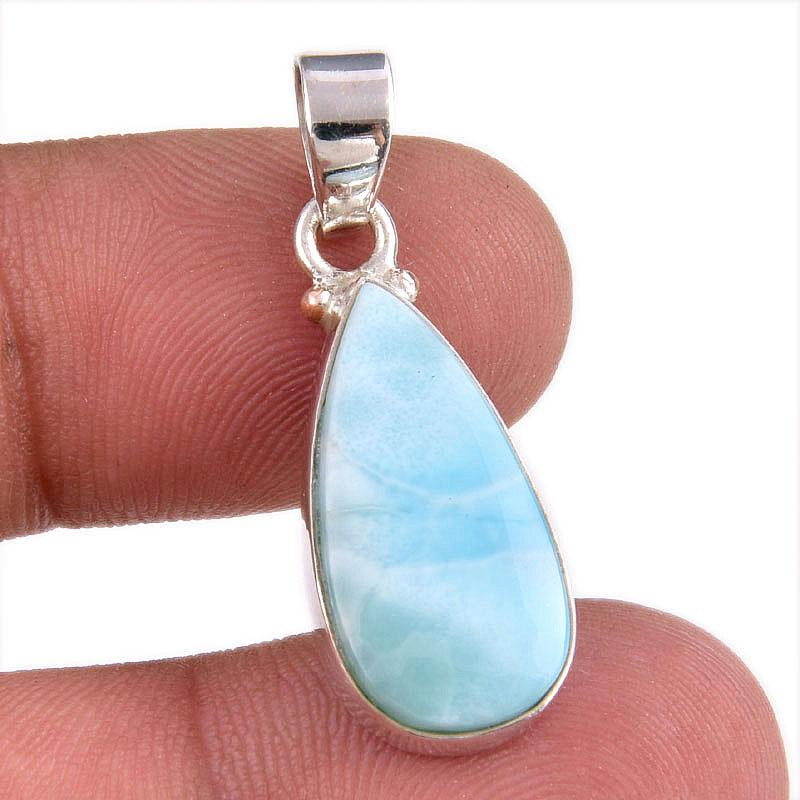 Natural Republic Larimar Gemstone 925 Solid Sterling Silver Pendant 1.25 Z8h95 
Natural Republic Larimar Gemstone 925 Solid Sterling Silver Pendant 1.25 Z8h95