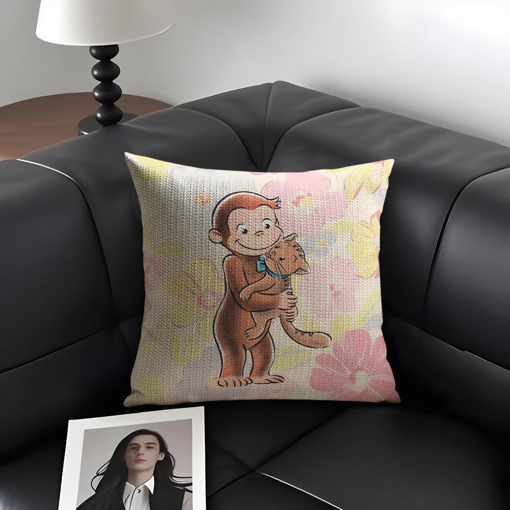 Curious George Monkey Cute Cushion Cover Natural Linen Organic Fabric DoubleSided Printing Sofa Home Decor Gift Pillow Case 30x30cm
Curious George Monkey Cute Cushion Cover Natural Linen Organic Fabric DoubleSided Printing Sofa Home Decor Gift Pillow Case 30x30cm
