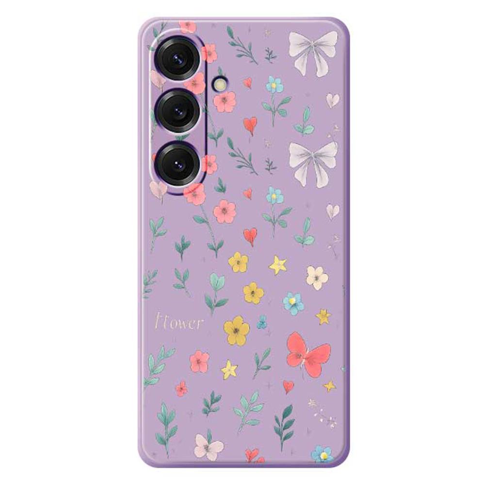 For Samsung Galaxy S25 Case Floral Bow Pattern Printing Straight Edge TPU Phone Back Cover Purple
For Samsung Galaxy S25 Case Floral Bow Pattern Printing Straight Edge TPU Phone Back Cover Purple