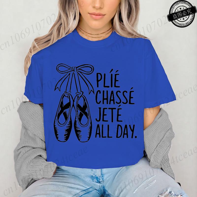 Women T Shirt Plie, Chasse, Jete All Day Print T-Shirts Short Sleeve Polyester Shirts Casual Dance Girls WomenShort Sleeve Shirt XL
Women T Shirt Plie, Chasse, Jete All Day Print T-Shirts Short Sleeve Polyester Shirts Casual Dance Girls WomenShort Sleeve Shirt XL