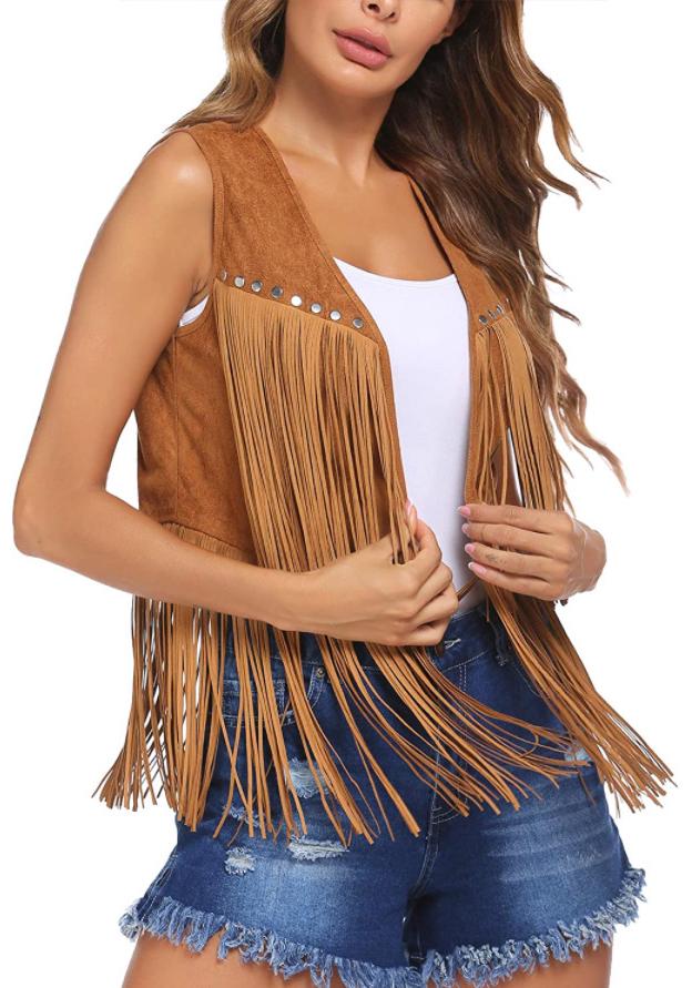 Women s 2023 Suede Tassel Vest - Mid-Length, No-Button Design XXL
Women s 2023 Suede Tassel Vest - Mid-Length, No-Button Design XXL