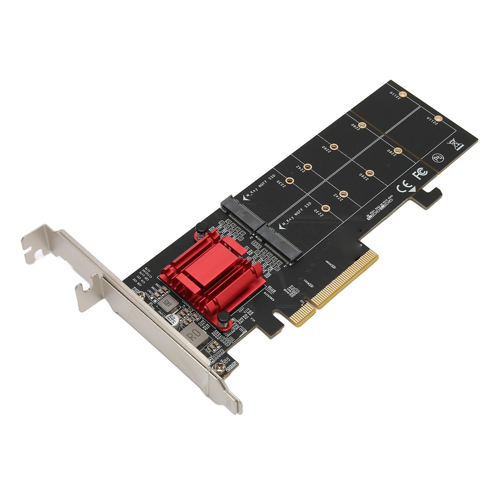 Подвійний адаптер M.2 PCIe NVMe з функцією PCIe-біфуркації SSD до PCIE 3.1 X8 X16 Підтримка NVMe SSD
Подвійний адаптер M.2 PCIe NVMe з функцією PCIe-біфуркації SSD до PCIE 3.1 X8 X16 Підтримка NVMe SSD