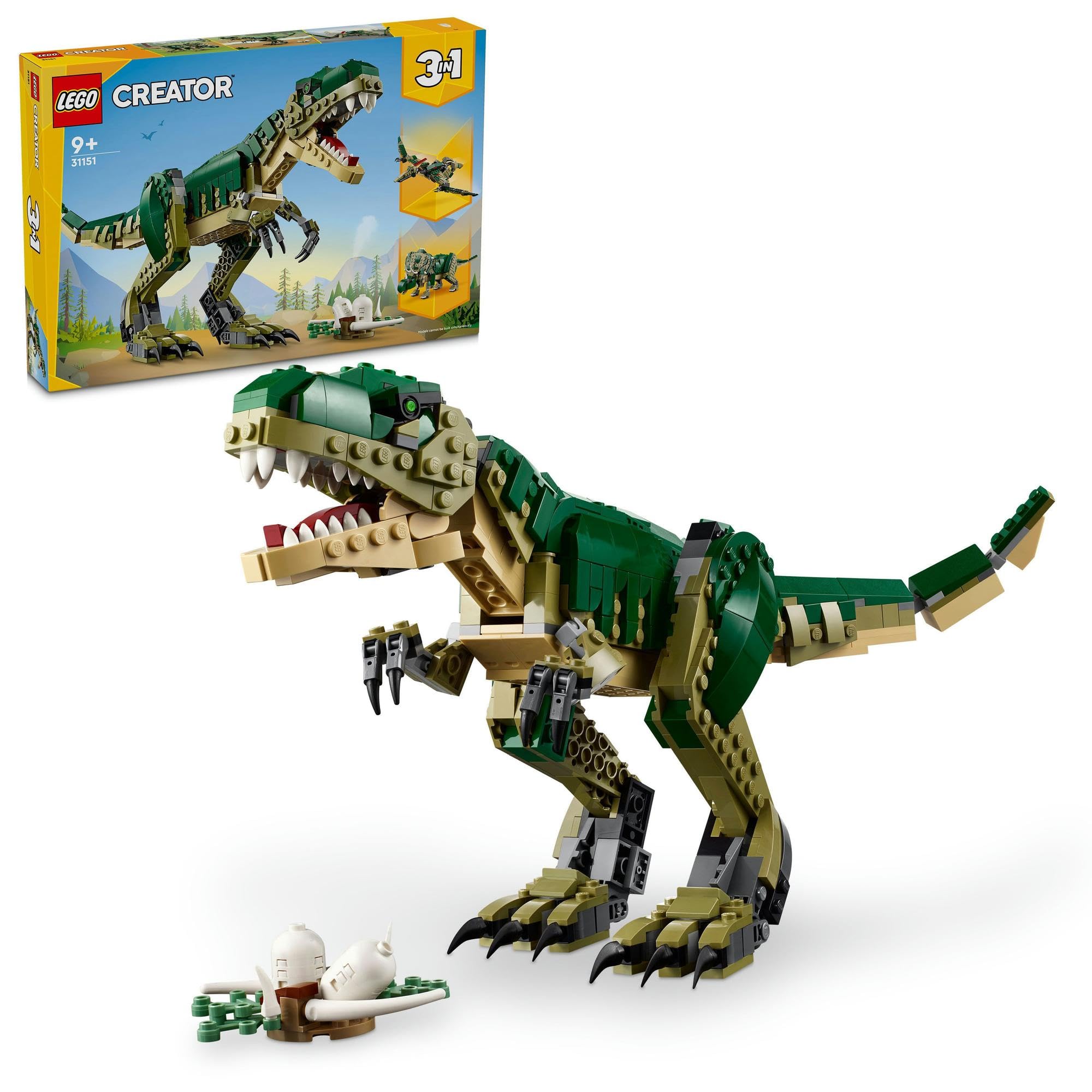 LEGO Creator T-Rex Toy, Birthday Gift, Building Blocks, for Boys and Girls, Ages 9, 10, and 11, Elementary School Dinosaur, 31151
LEGO Creator T-Rex Toy, Birthday Gift, Building Blocks, for Boys and Girls, Ages 9, 10, and 11, Elementary School Dinosaur, 31151