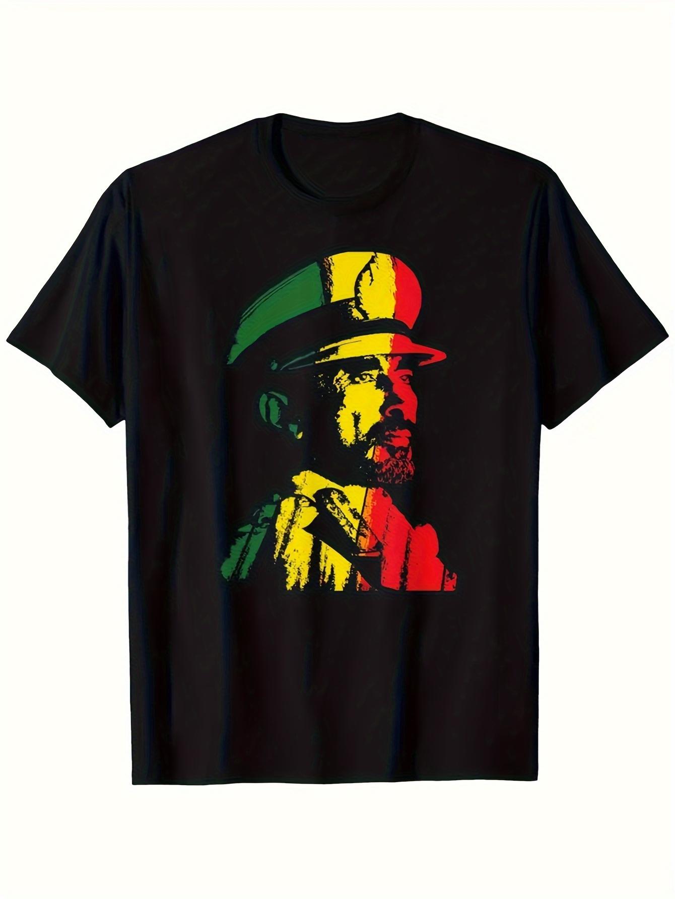 Men S Short Sleeve Crew Neck T-Shirt Featuring Art of Emperor Haile Selassie in a Reggae Rasta Style M
Men S Short Sleeve Crew Neck T-Shirt Featuring Art of Emperor Haile Selassie in a Reggae Rasta Style M