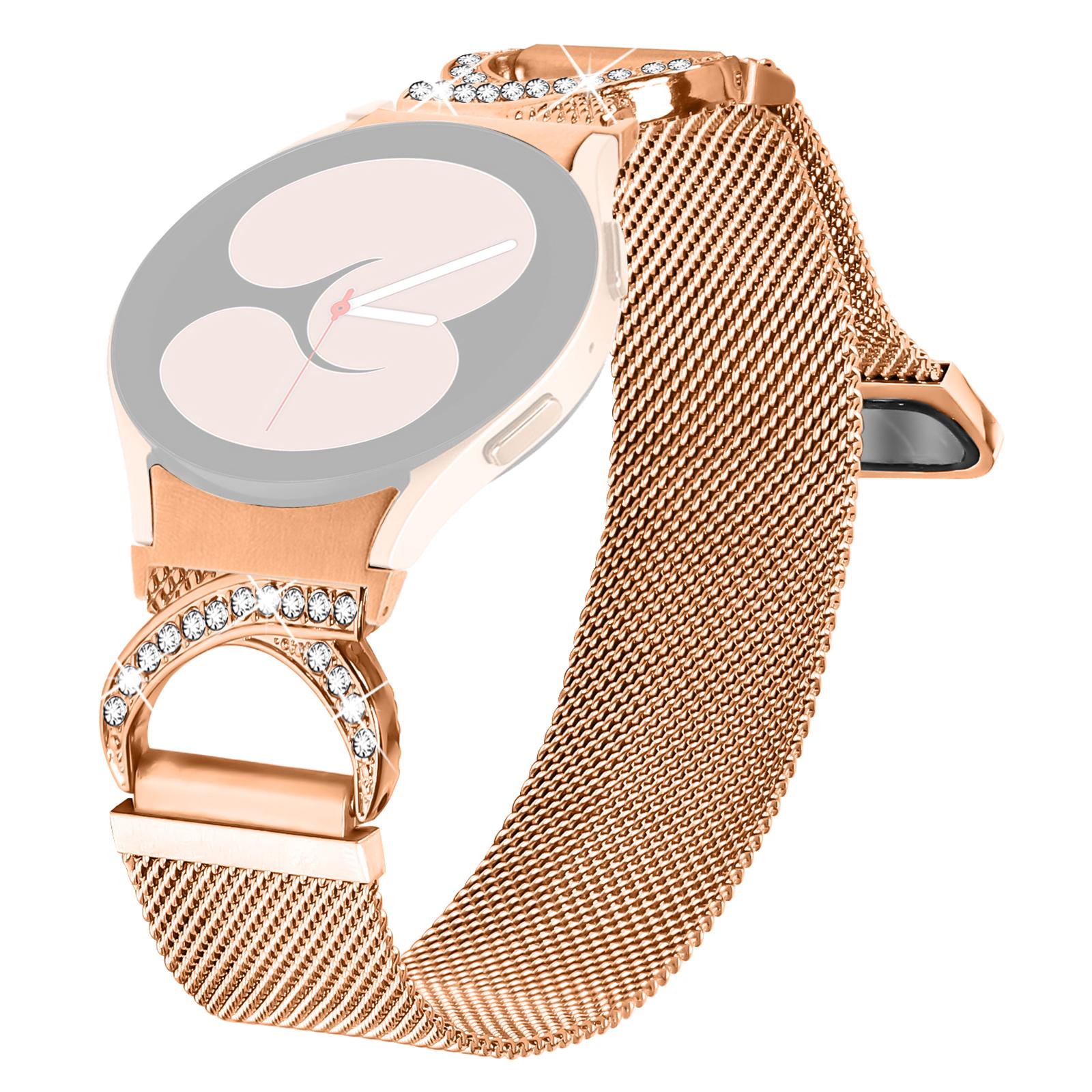Watch Strap with Quick Release Connector for Samsung Galaxy Watch6 Classic 47mm 43mm/Watch6 44mm 40mm Milanese Metal Watch Band Rose Gold
Watch Strap with Quick Release Connector for Samsung Galaxy Watch6 Classic 47mm 43mm/Watch6 44mm 40mm Milanese Metal Watch Band Rose Gold