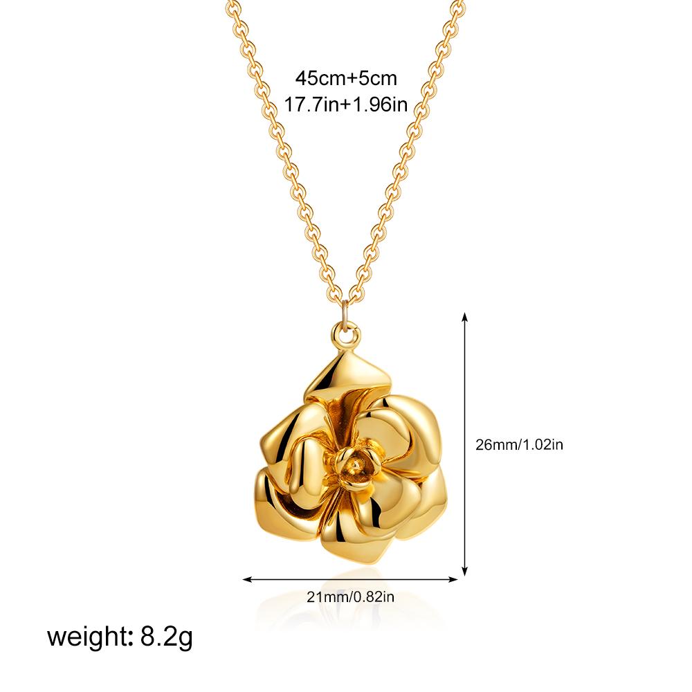 Dainty Stainless Steel Rose Flower Pendant Necklace for Women 18k Gold Plated 3D Floral Necklaces Choker Zircon Gifts
Dainty Stainless Steel Rose Flower Pendant Necklace for Women 18k Gold Plated 3D Floral Necklaces Choker Zircon Gifts
