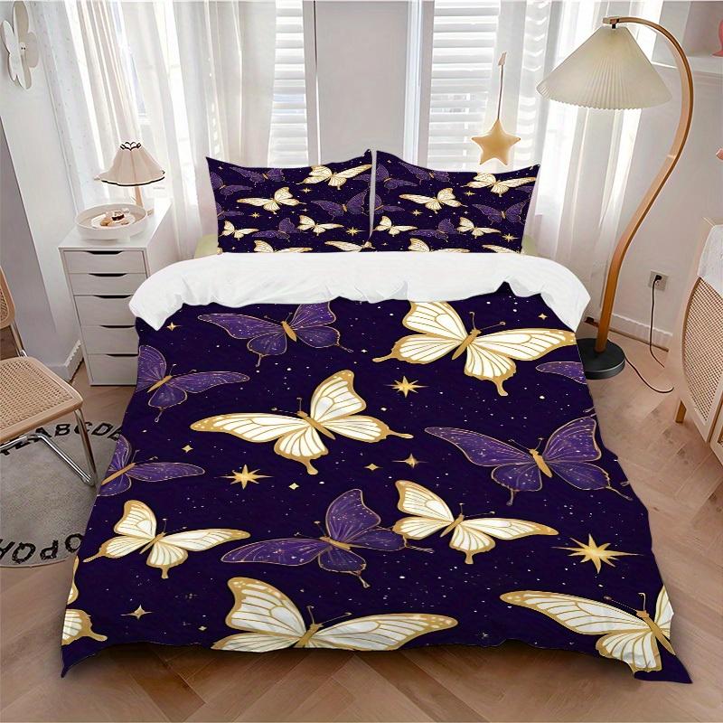 3pcs Butterfly Night 1Cover + 2Pillowcases, PillowInserts NotIncluded, Machine Washable, All - Season Use, Suitable for Bedroom Guest Room 135x200cm
3pcs Butterfly Night 1Cover + 2Pillowcases, PillowInserts NotIncluded, Machine Washable, All - Season Use, Suitable for Bedroom Guest Room 135x200cm