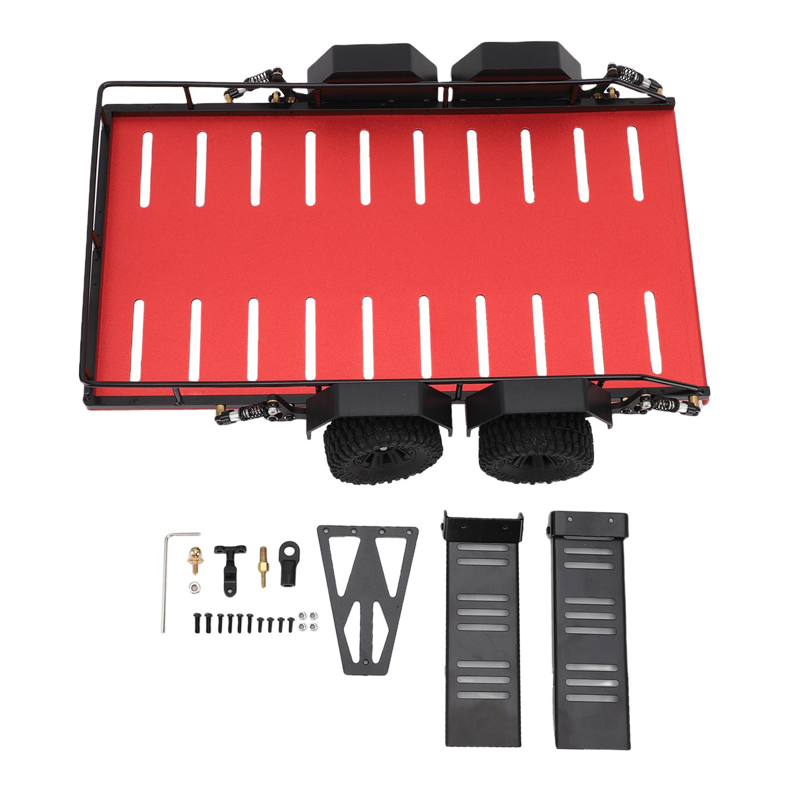 1/18 RC Trailer 4 Wheels Aluminum Alloy High Simulation RC Metal Flatbed Trailer Remote Control Car Red
1/18 RC Trailer 4 Wheels Aluminum Alloy High Simulation RC Metal Flatbed Trailer Remote Control Car Red