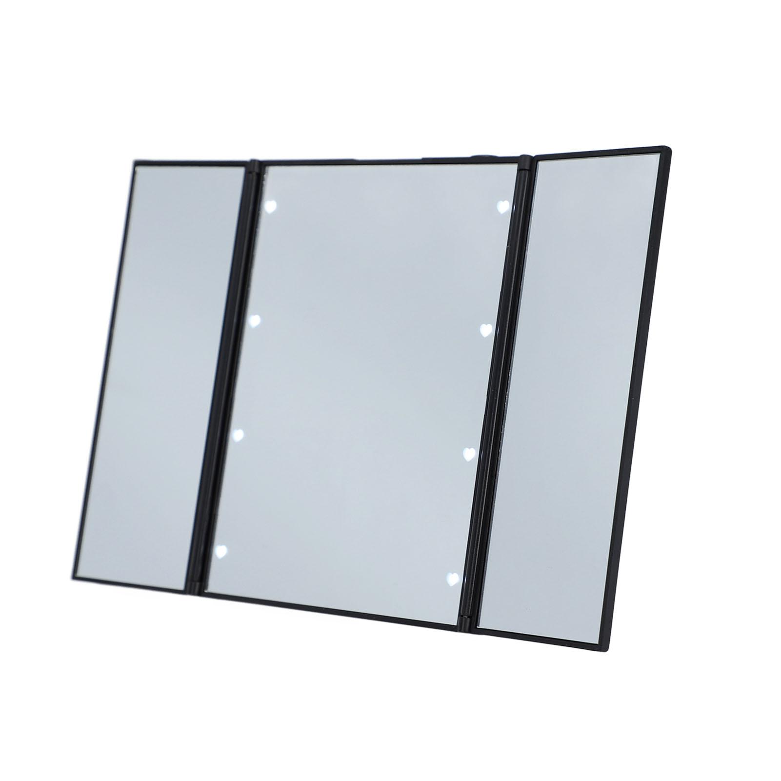 3 Folds Lighted Vanity Makeup Mirror LED Light Table Mirror Portable Travel Cosmetic Mirror Countertop Cosmetic Mirror
3 Folds Lighted Vanity Makeup Mirror LED Light Table Mirror Portable Travel Cosmetic Mirror Countertop Cosmetic Mirror