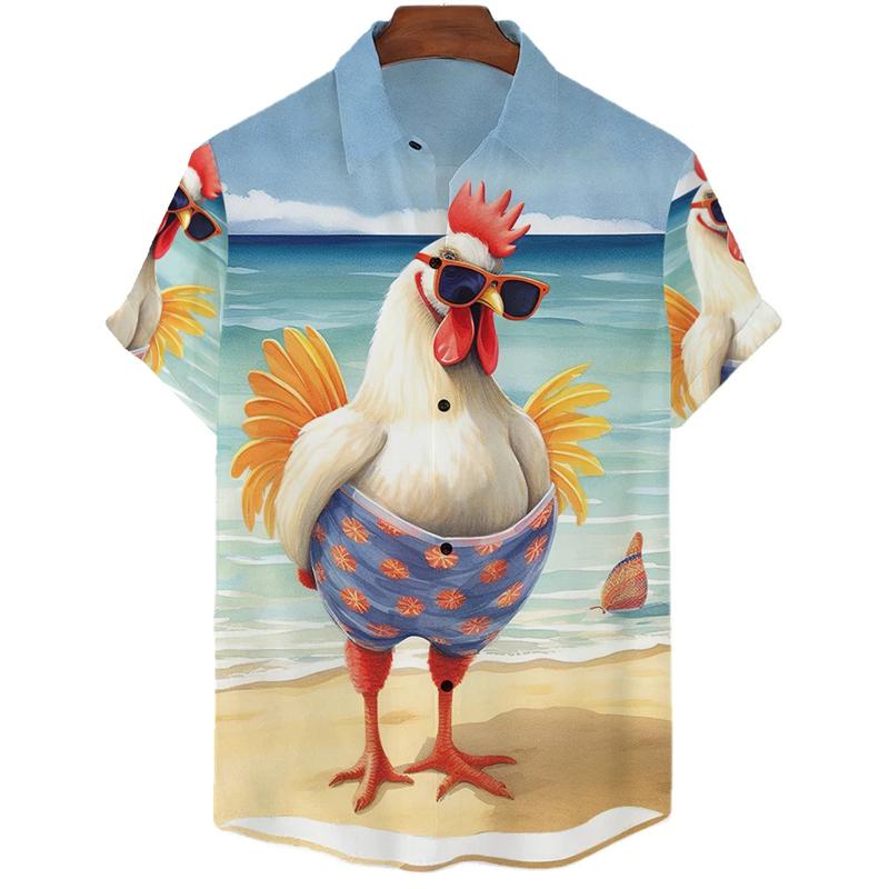 Funny Chicken Graphic Shirts For Men Clothes Cute Cartoon Hawaiian Short Sleeve Fashion Animal 3D Print Blouses Beach Shirts 5XL
Funny Chicken Graphic Shirts For Men Clothes Cute Cartoon Hawaiian Short Sleeve Fashion Animal 3D Print Blouses Beach Shirts 5XL