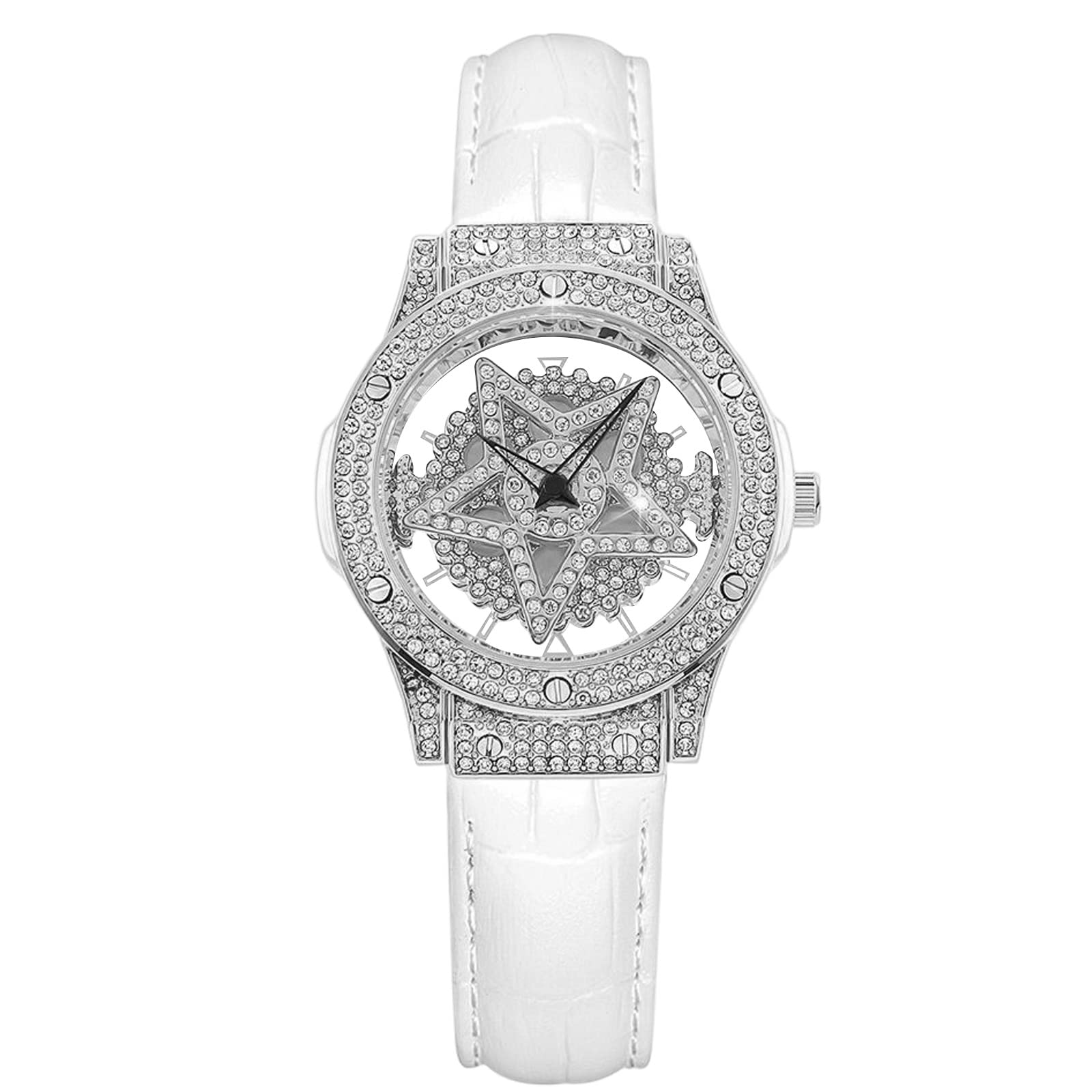 RORIOS 360 Degree Star Leather Quartz Analog Birthday White Silver Women s Watch, Stylish, Rotatable, Dial, Sparkling, Cute, Waterproof, 30M, Strap,
RORIOS 360 Degree Star Leather Quartz Analog Birthday White Silver Women s Watch, Stylish, Rotatable, Dial, Sparkling, Cute, Waterproof, 30M, Strap,