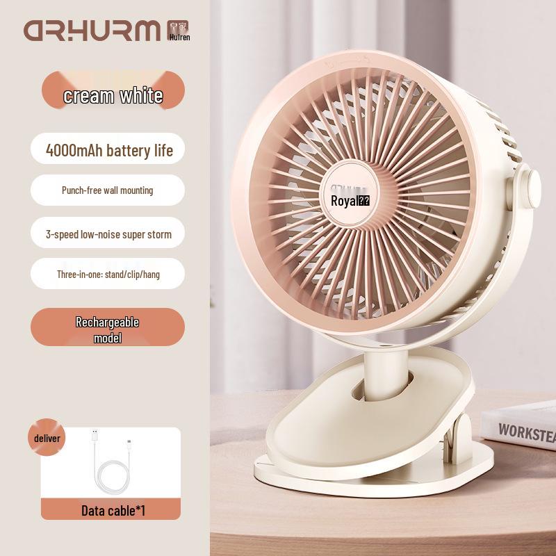 Huiren USB Rechargeable Clip-On Fan with Brushless Motor for Dorms and Desktops Rechargeable 4000mAh
Huiren USB Rechargeable Clip-On Fan with Brushless Motor for Dorms and Desktops Rechargeable 4000mAh