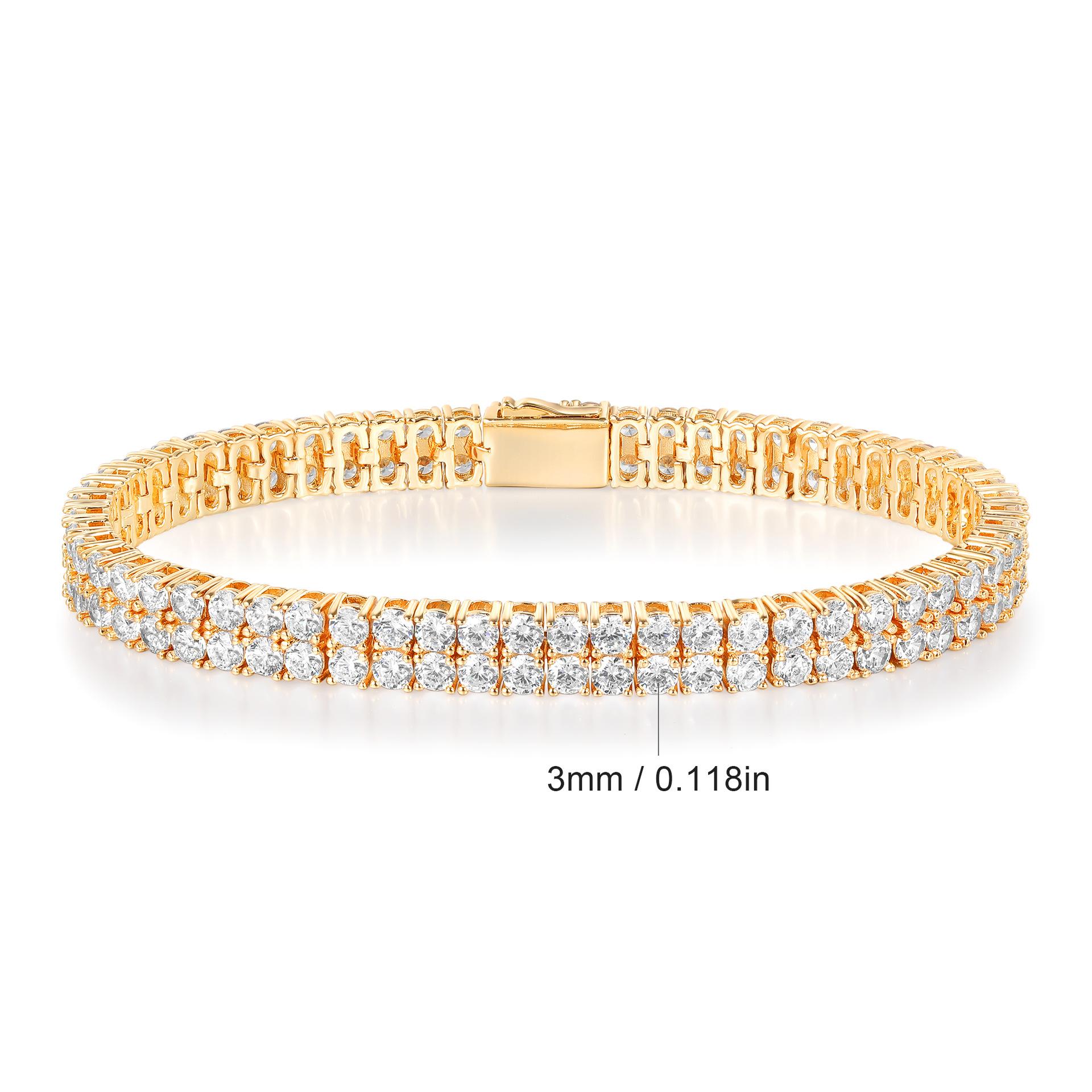 A product European and American popular hip hop 3MM zircon tennis bracelet double row Tennisbracelet tide 3mm 6.5inch
A product European and American popular hip hop 3MM zircon tennis bracelet double row Tennisbracelet tide 3mm 6.5inch