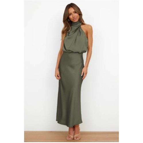 Spring and summer new high-end satin sleeveless dress fashionable and elegant temperament light evening dress XXXL армія зелений колір
Spring and summer new high-end satin sleeveless dress fashionable and elegant temperament light evening dress XXXL армія зелений колір