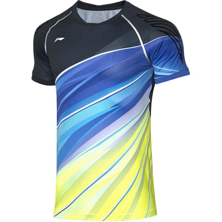Li Ning Badminton Series Striped Letter Round Neck Pullover Comfortable Versatile Breathable Short Sleeve Badminton Shirt Unisex tops AAYQ069-3 M
Li Ning Badminton Series Striped Letter Round Neck Pullover Comfortable Versatile Breathable Short Sleeve Badminton Shirt Unisex tops AAYQ069-3 M