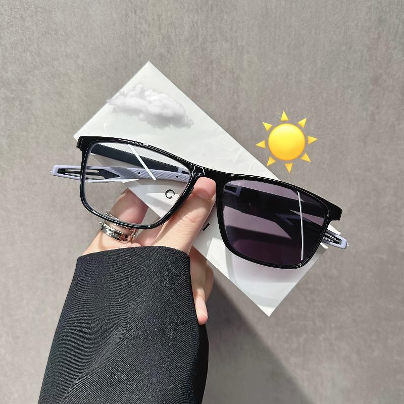 1pc Men s photochromic sports glasses, UV & blue light blocking, lightweight, shock-resistant, for indoor & outdoor use. +100
1pc Men s photochromic sports glasses, UV & blue light blocking, lightweight, shock-resistant, for indoor & outdoor use. +100