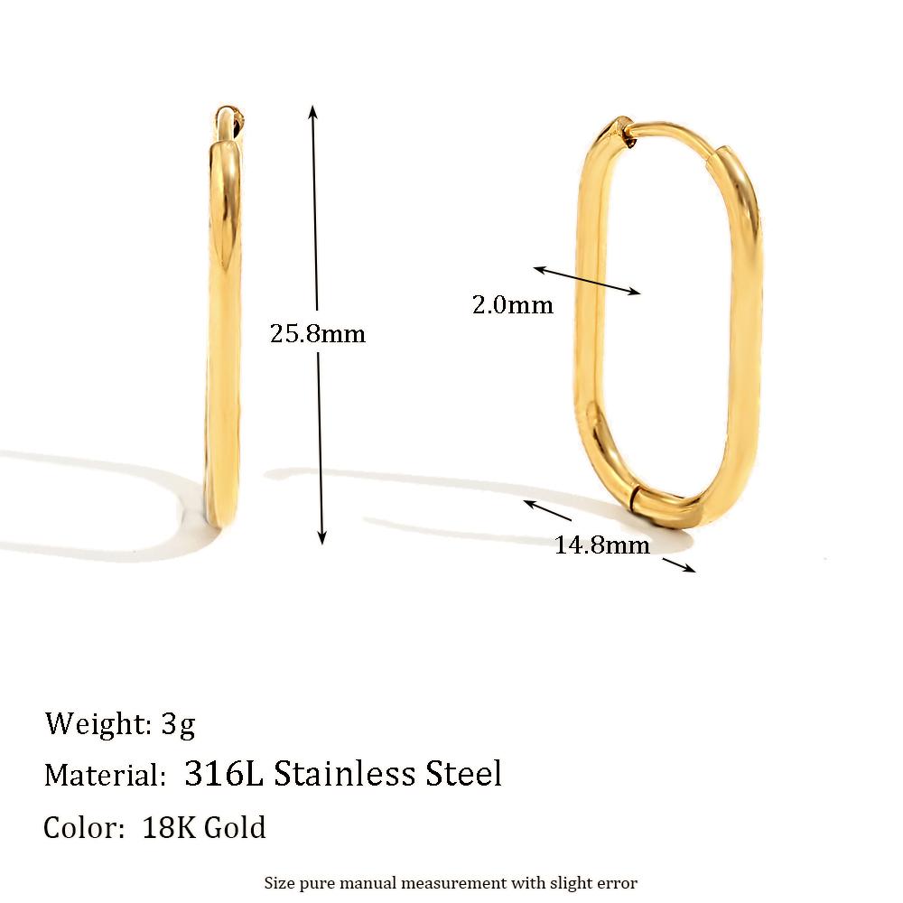 MamacitaSlay Classic Multi-Size U-Shape Hoops 18K Gold Plated Women s earrings Waterproof stainless steel women s jewelry Gold
MamacitaSlay Classic Multi-Size U-Shape Hoops 18K Gold Plated Women s earrings Waterproof stainless steel women s jewelry Gold
