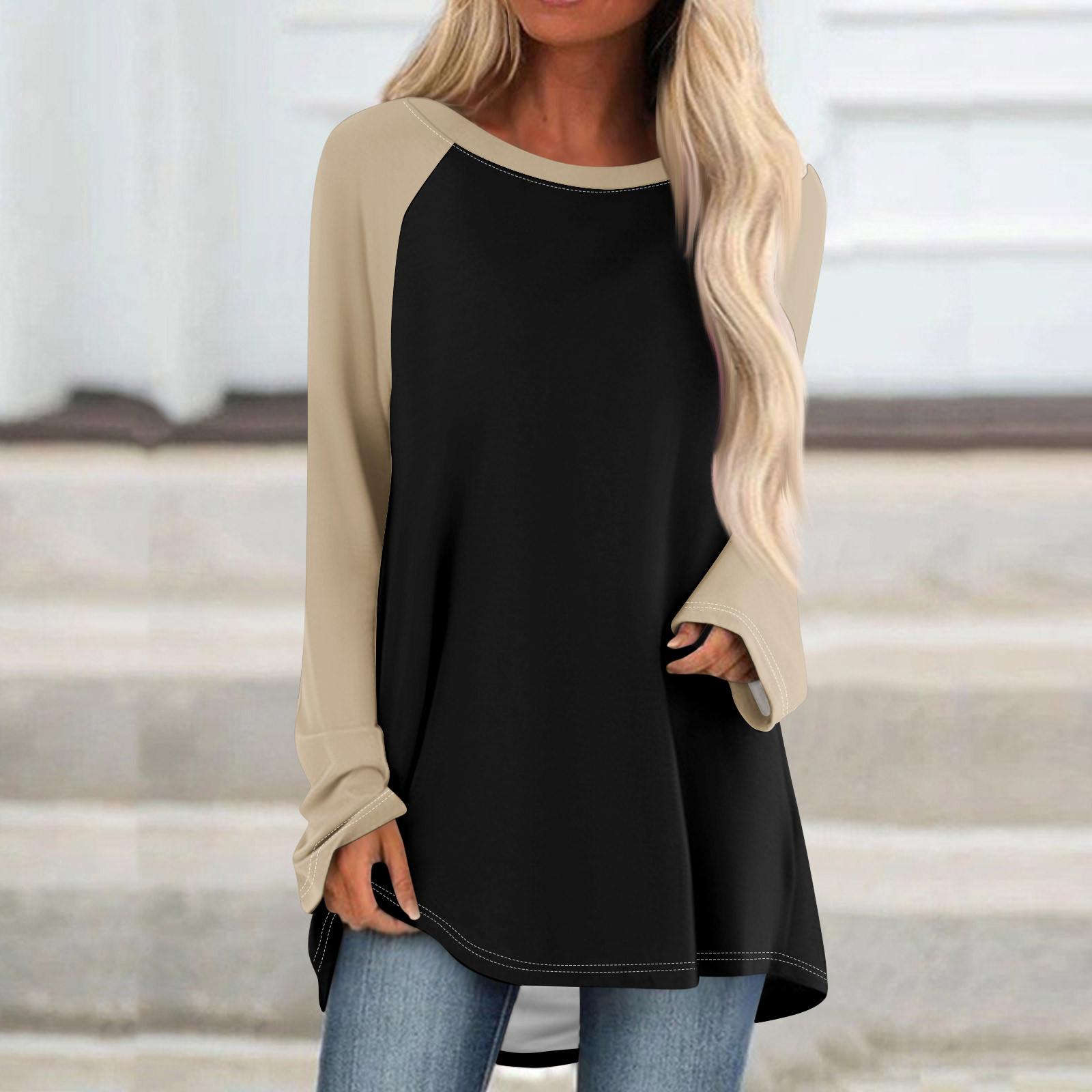 Женский модный свободный пуловер средней длины с круглым вырезом и принтом, рукава реглан, повседневный топ с длинными рукавами S чёрный
Женский модный свободный пуловер средней длины с круглым вырезом и принтом, рукава реглан, повседневный топ с длинными рукавами S чёрный