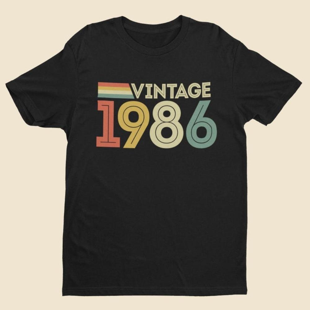 40th Birthday 1986 TShirt Vintage 1986 Retro Gift for Him Her Graphic T Shirts Women Unisex Casual Cotton Creative Shortsleev S
40th Birthday 1986 TShirt Vintage 1986 Retro Gift for Him Her Graphic T Shirts Women Unisex Casual Cotton Creative Shortsleev S