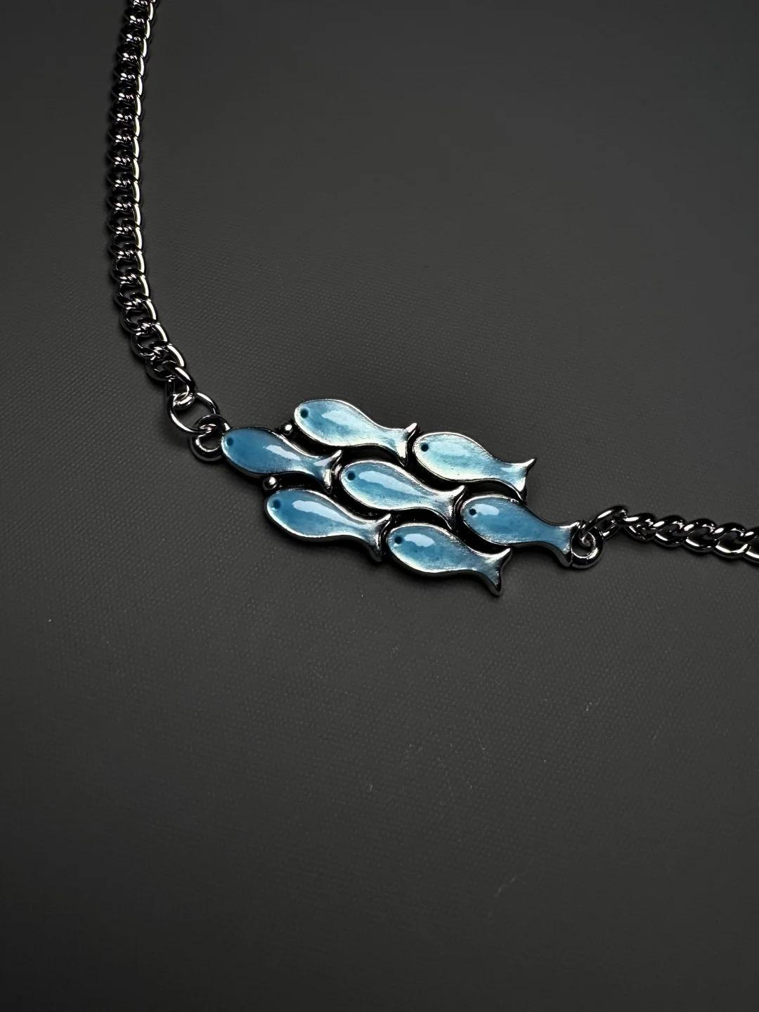 Simple Retro Silver Color Short Necklace Blue Yellow Fish School Collar Chain for Women Cute Fashion Jewelry Accessories Gifts
Simple Retro Silver Color Short Necklace Blue Yellow Fish School Collar Chain for Women Cute Fashion Jewelry Accessories Gifts