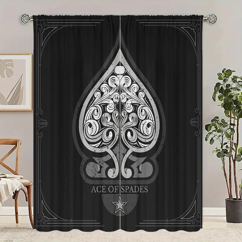 Spades -2 pieces - Printed curtain, 100% polyester, suitable for home decor (bar not included) 23Wx59L(60x150CM)x2
Spades -2 pieces - Printed curtain, 100% polyester, suitable for home decor (bar not included) 23Wx59L(60x150CM)x2