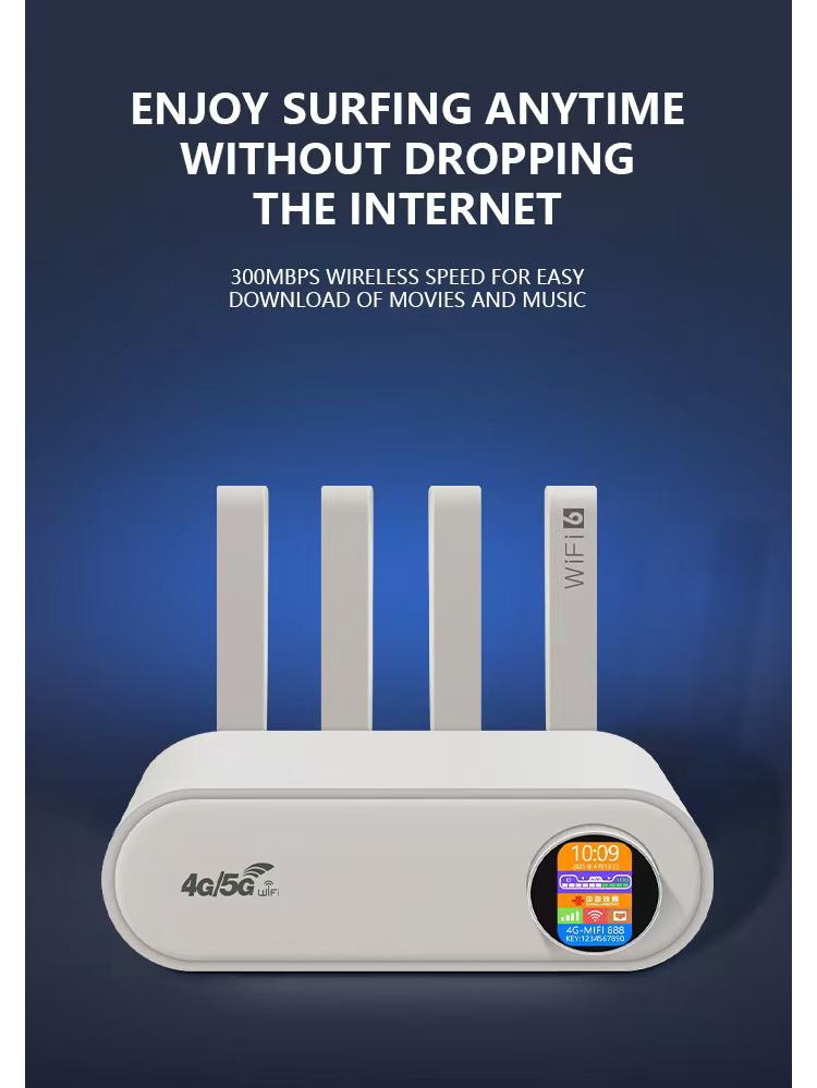 Portable 4G/5G WiFi 6 Home & Car Router with SIM Card 1000
Portable 4G/5G WiFi 6 Home & Car Router with SIM Card 1000