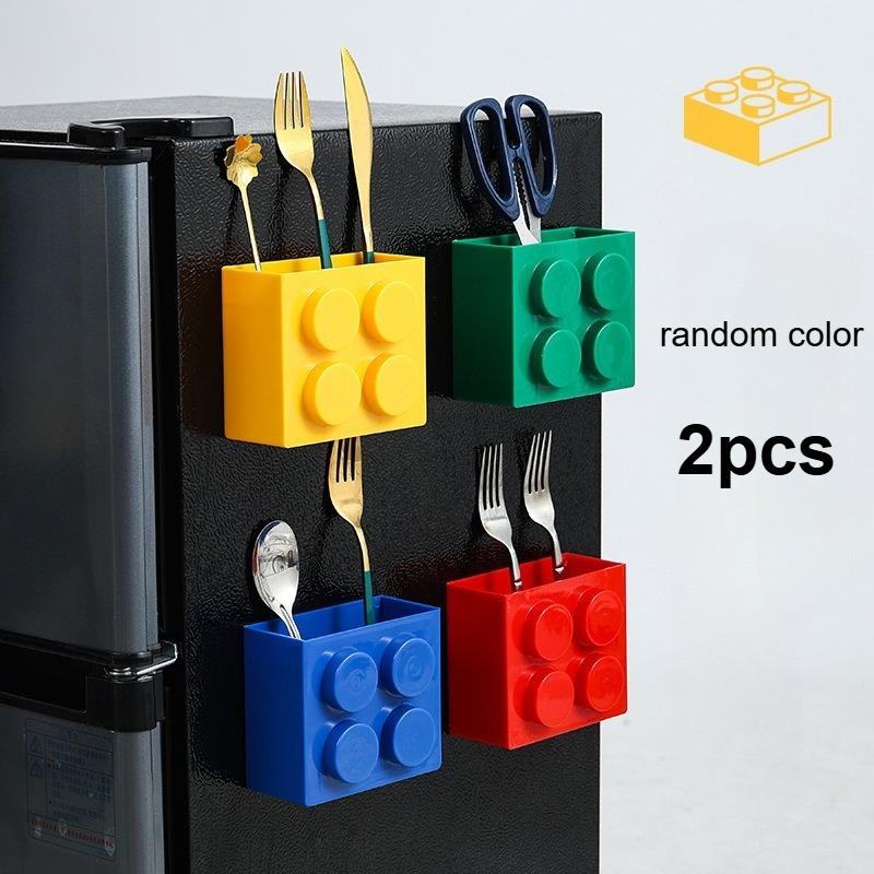 2pcs Colorful Block-Style Refrigerator Side Shelves | Plastic,Countertop Mounting, Magnetic Absorption Box for Building Blocks
2pcs Colorful Block-Style Refrigerator Side Shelves | Plastic,Countertop Mounting, Magnetic Absorption Box for Building Blocks