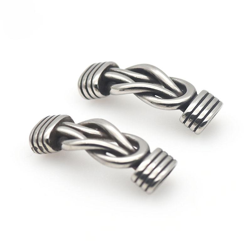Punk Stainless Steel Vintage Twists Wrist Leather Rope Titanium Steel Bracelet Flat Mouth Connector Accessories Diy Jewelry Inner hole12X6mm
Punk Stainless Steel Vintage Twists Wrist Leather Rope Titanium Steel Bracelet Flat Mouth Connector Accessories Diy Jewelry Inner hole12X6mm